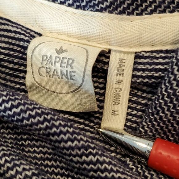 PAPER CRANE Blue Sweater Dress M Pockets! - Picture 7 of 10